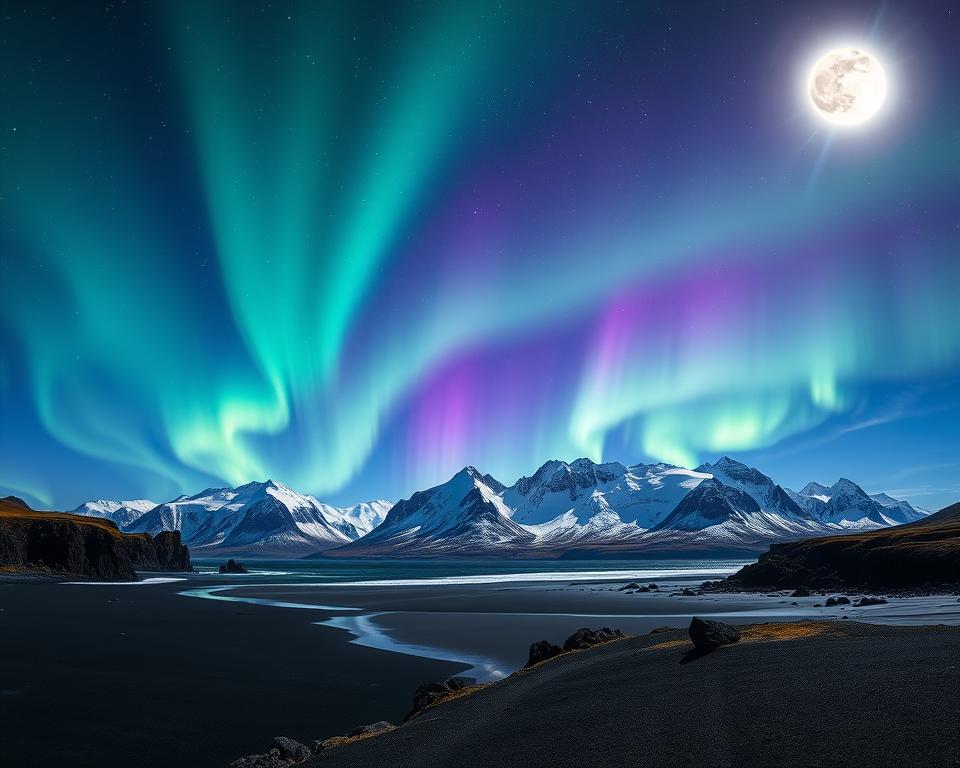 Polarlichter in Island Standorte