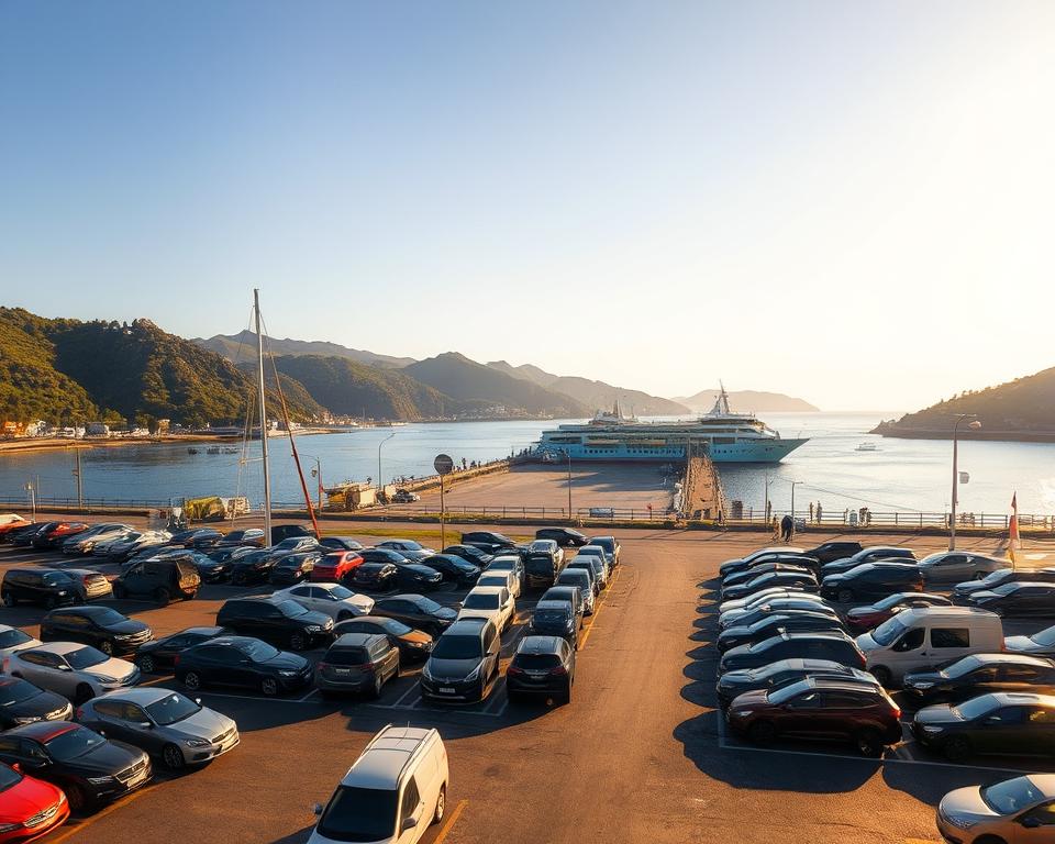 Anreise Fährhafen Island Parkplätze