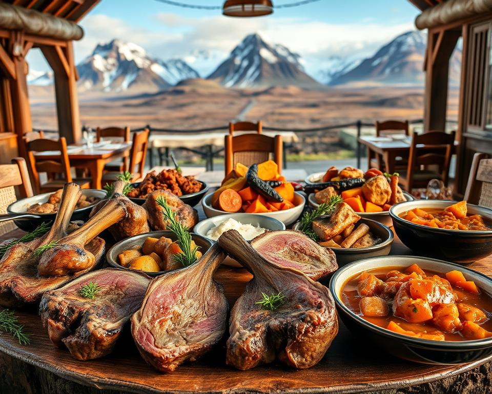 Traditionelle isländische Lammgerichte