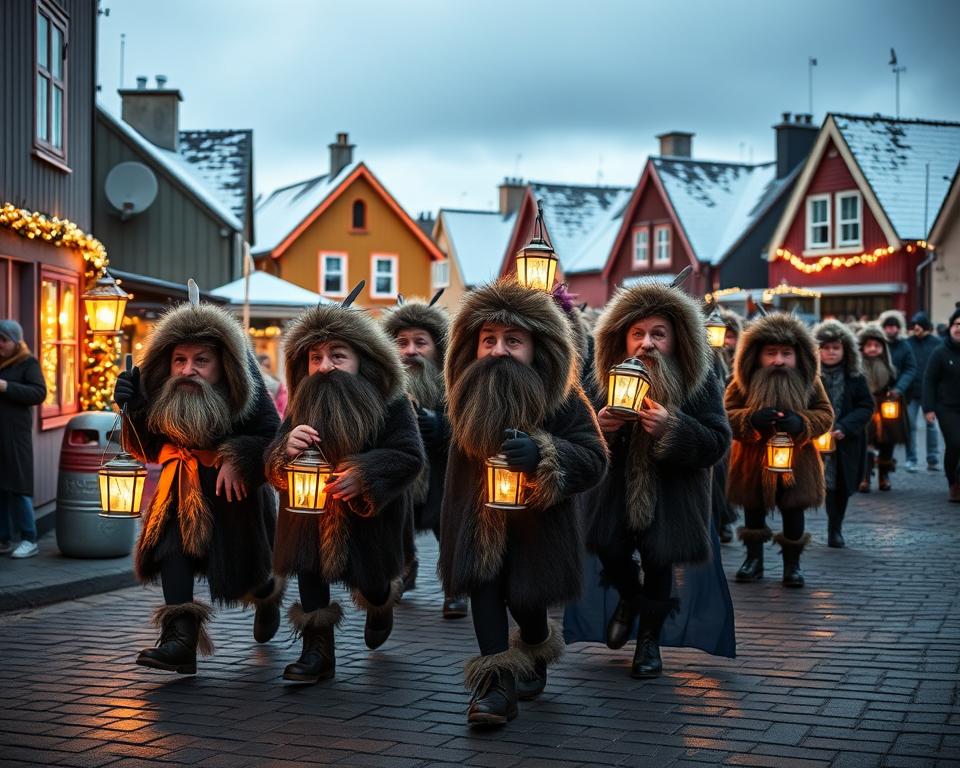Isländische Weihnachtsgesellen Tradition