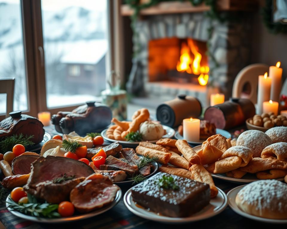 Isländisches Weihnachtsessen traditionelle Gerichte