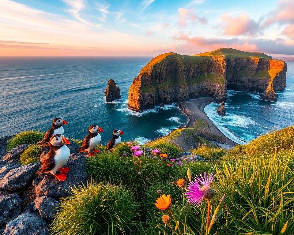 Entdecken Sie Papageientaucher Island in Island